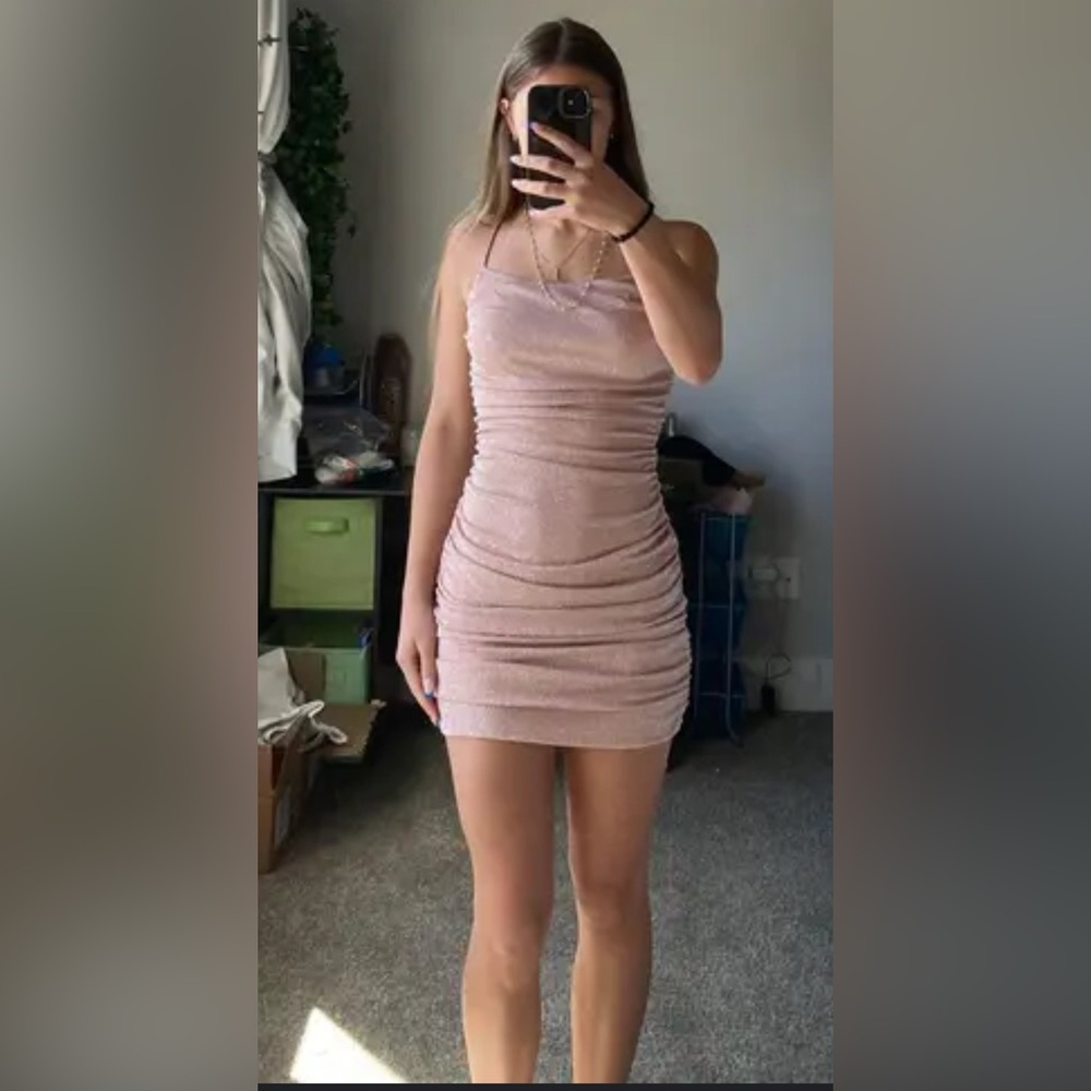 Princess Polly Glam Ruched Mini Dress